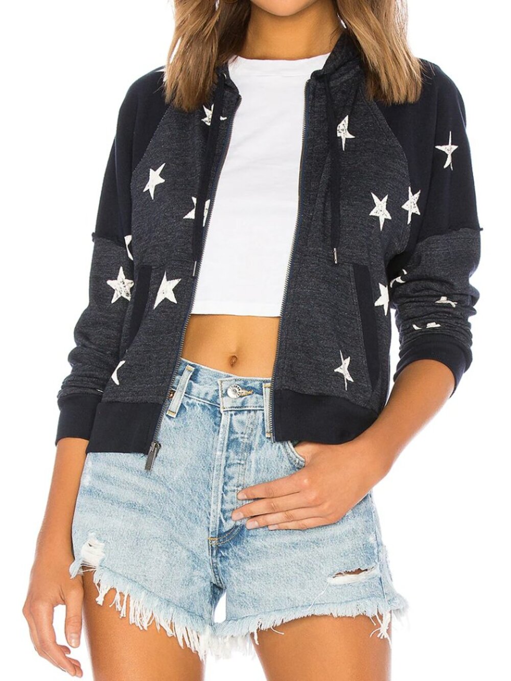 Splendid Liberty Star Hoodie Size XS  Navy Blue